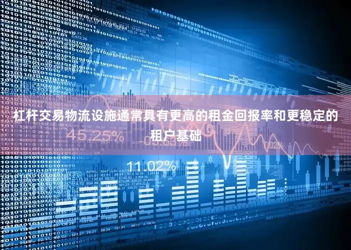 杠杆交易物流设施通常具有更高的租金回报率和更稳定的租户基础